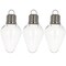 Set of 3 Clear Plastic Light Bulb Christmas Ornaments DIY Craft 4 Inches